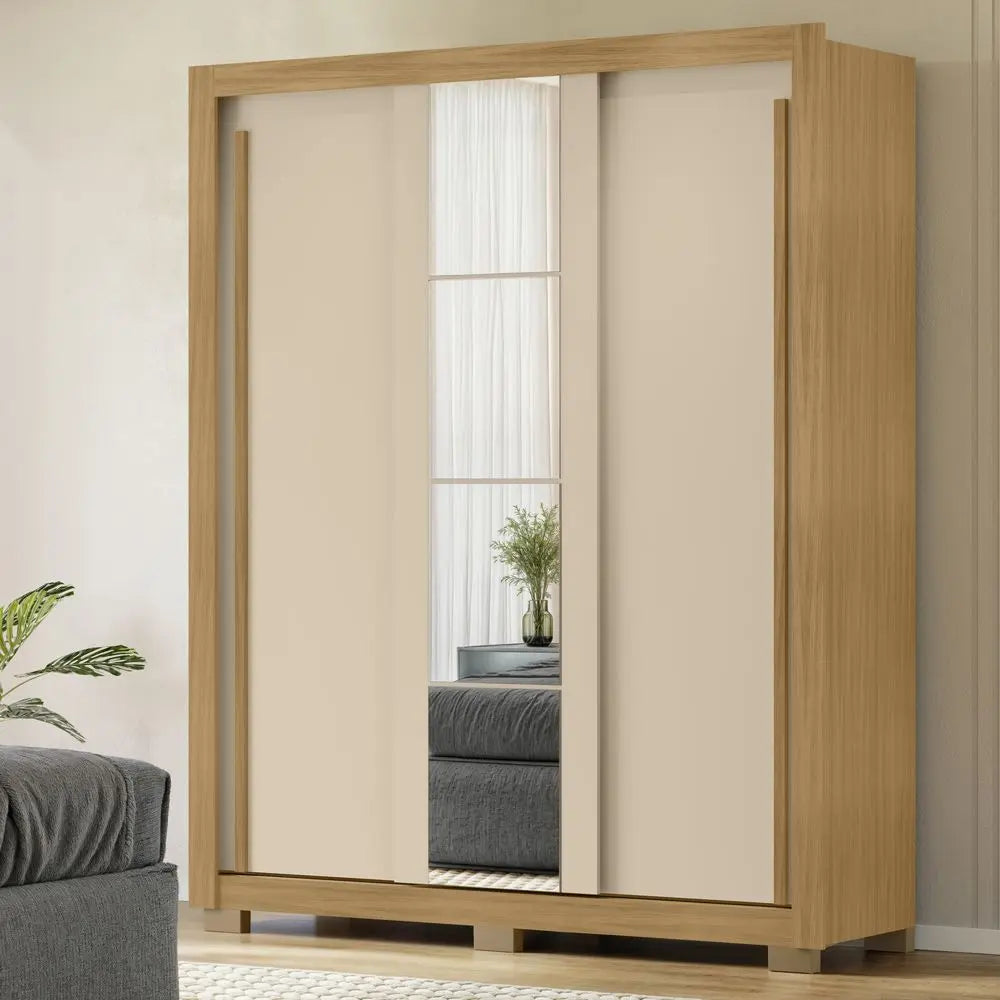 ROPERO NEVADA DE CORRER 3P 2GV C/ESP INCORPLAC.